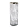 Vaso Branco Champanhe Alumínio Cristal 19