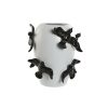 Vaso Branco Preto Grés Moderno 27 X 27 X 29