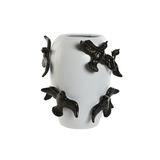 Vaso Branco Preto Grés Moderno 27 X 27 X 29