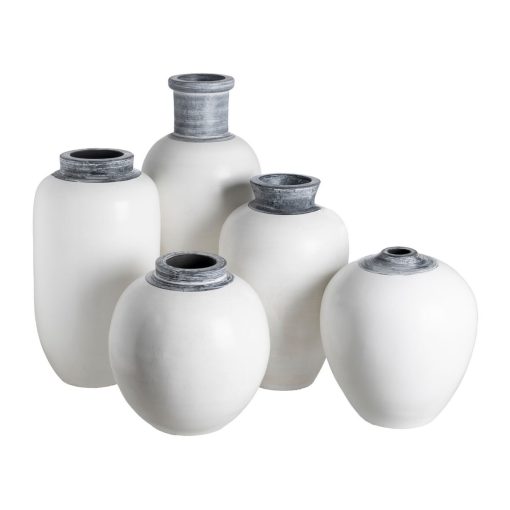 Vaso Branco Terracota 26 x 28 x 60 cm - Image 2