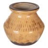 Vaso Castanho Cerâmica 13 x 13 x 11