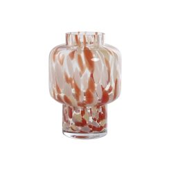 Vaso Creme Terracota Cristal Moderno 15 x 15 x 21 cm