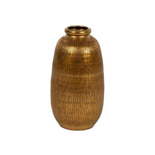 Vaso Dourado Cerâmica 23 x 23 x 40 cm