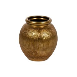 Vaso Dourado Cerâmica 29 x 29 x 30 cm