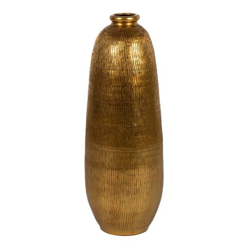 Vaso Dourado Cerâmica 30 x 30 x 80 cm