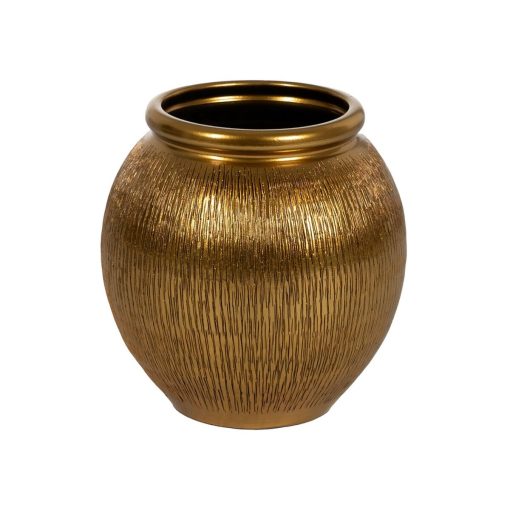 Vaso Dourado Cerâmica 34 x 34 x 50 cm