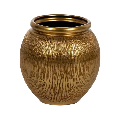 Vaso Dourado Cerâmica 38 x 38 x 40 cm