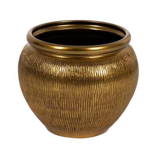 Vaso Dourado Cerâmica 39 x 39 x 40 cm