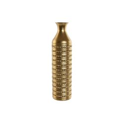 Vaso Dourado Metal Moderno 13 X 13 X 51