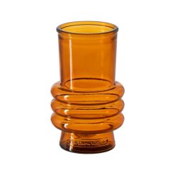 Vaso Laranja Vidro reciclado 10 x 10 x 17 cm