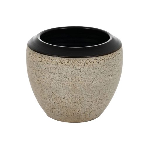 Vaso Preto Creme Cerâmica 30 x 30 x 28 cm - Image 2