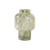 Vaso Verde Creme Cristal Moderno 15 X 15 X 21