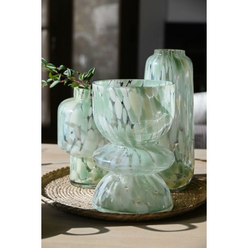 Vaso Verde Creme Cristal Moderno 16 x 16 x 24 cm - Image 2