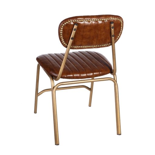 Cadeira Castanho-Ouro Pu/Metal Sala 44 X 55 X 73 Cm (2 unidades) - Image 10