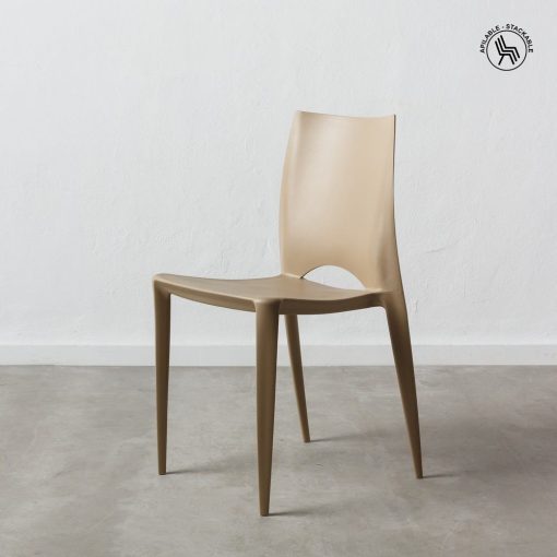 Cadeira de polipropileno bege 44 x 41 x 84 cm (4 unidades) - Image 8