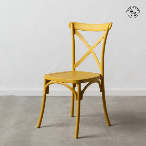 Cadeira de polipropileno amarela 48,50 x 43 x 91 cm (4 unidades) - Image 7