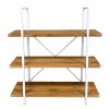 3 Prateleiras Madeira Metal Branco