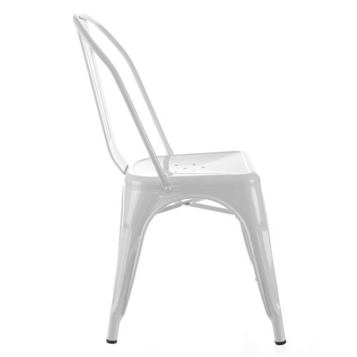 Cadeira Branco Metal Dallas Industrial 45 X 52,50 X 85 Cm (4 unidades) - Image 4