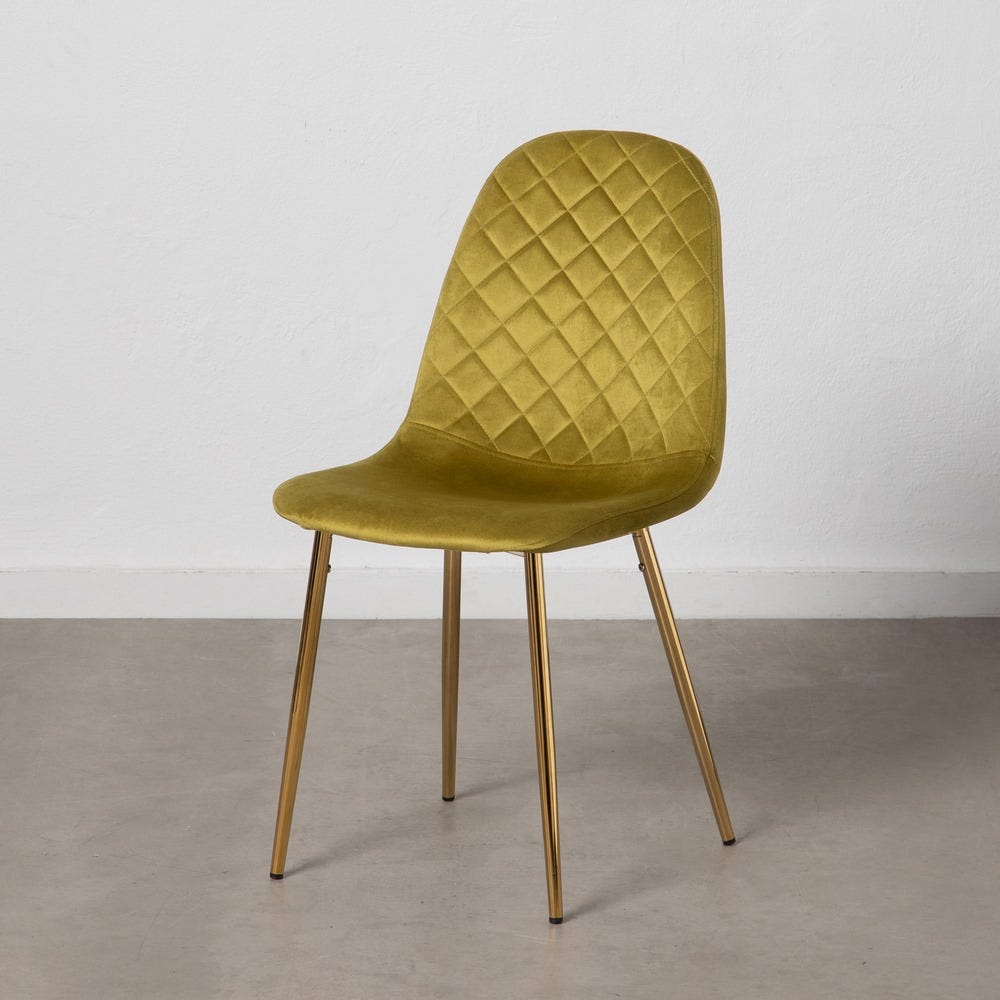 Cadeira Veludo Verde Tecido-Metal Sala 45 X 47 X 84,50 Cm (4 unidades) - Image 2