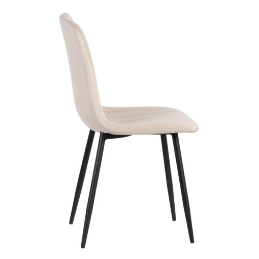 Cadeira Veludo Bege Quarto 45 X 51 X 88,50 Cm (4 unidades) - Image 5