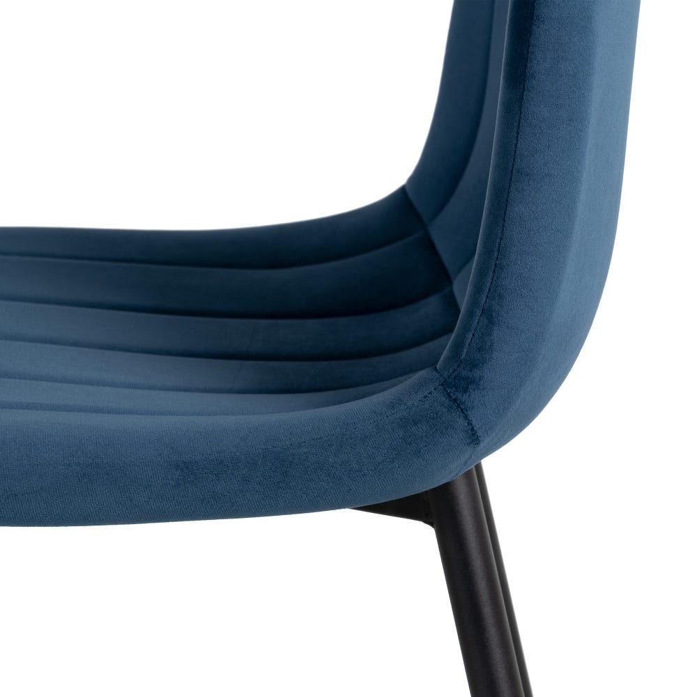 Cadeira Veludo Azul/Quarto Escuro 45 X 51 X 88,50 Cm (4 unidades) - Image 4