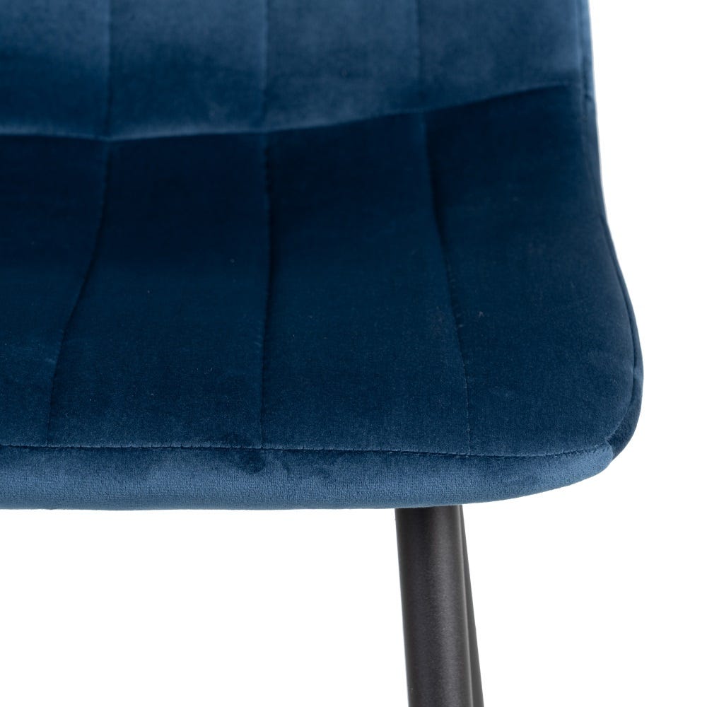 Cadeira Veludo Azul/Quarto Escuro 45 X 51 X 88,50 Cm (4 unidades) - Image 5