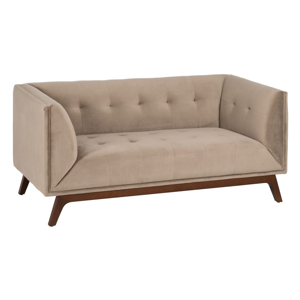 Sofá Champanhe Aveludado 2 Lugares 156 X 81 X 72 Cm - Image 9