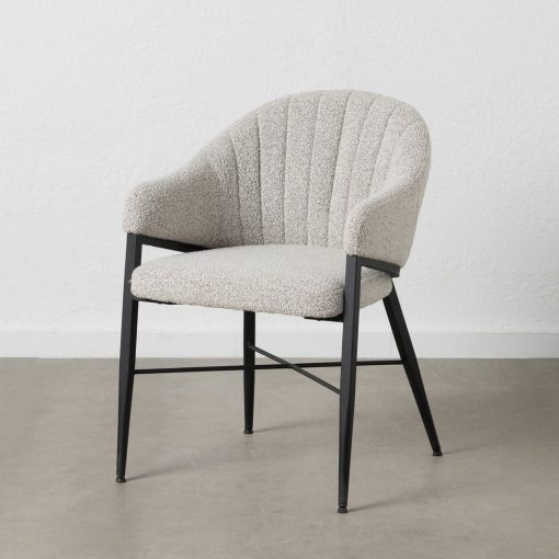 Poltrona Sala Cinza Tecido-Metal 56 X 61 X 82 Cm (2 unidades) - Image 9