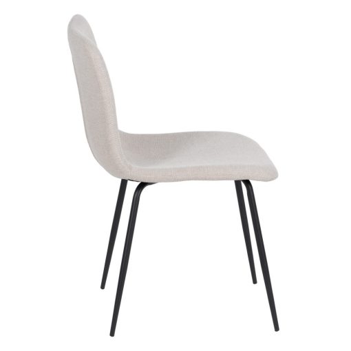 Cadeira Creme Tecido-Metal Sala 44 X 55 X 82 Cm (4 unidades) - Image 5