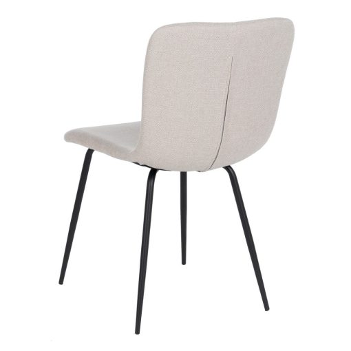 Cadeira Creme Tecido-Metal Sala 44 X 55 X 82 Cm (4 unidades) - Image 6