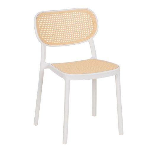 Cadeira de sala de polipropileno bege-branco 53,80 x 47,50 x 78 cm (2 unidades) - Image 4
