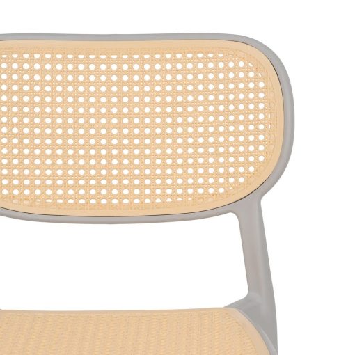 Cadeira de sala de polipropileno bege-cinza 53,80 x 47,50 x 78 cm (2 unidades) - Image 7