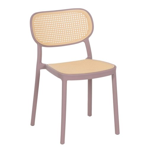 Cadeira de sala de polipropileno bege-rosa 53,80 x 47,50 x 78 cm (2 unidades) - Image 15