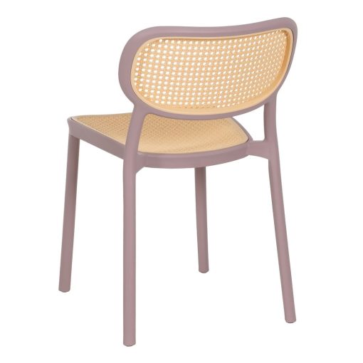 Cadeira de sala de polipropileno bege-rosa 53,80 x 47,50 x 78 cm (2 unidades) - Image 6