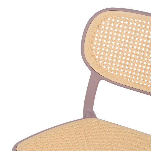 Cadeira de sala de polipropileno bege-rosa 53,80 x 47,50 x 78 cm (2 unidades) - Image 8