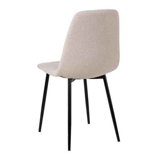 Cadeira de sala em tecido-metal creme 43 x 52 x 87 cm (4 unidades) - Image 6