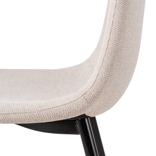 Cadeira de sala em tecido-metal creme 43 x 52 x 87 cm (4 unidades) - Image 10