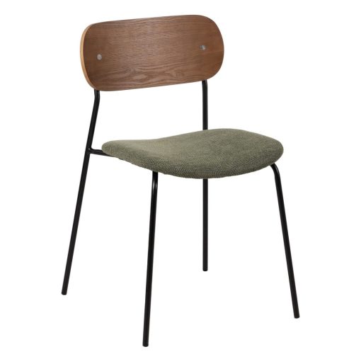 Cadeira de sala em tecido-metal Castanho-verde 49 x 53 x 80 cm (4 unidades) - Image 10