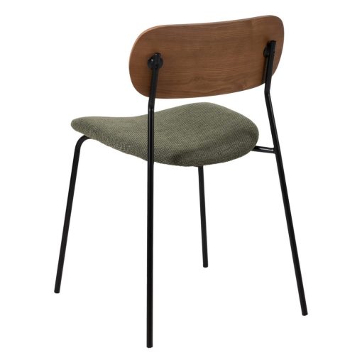 Cadeira de sala em tecido-metal Castanho-verde 49 x 53 x 80 cm (4 unidades) - Image 3