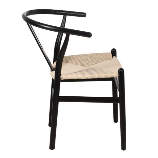 Cadeira Preto Madeira / Sala Fibra 55 X 55 X 77 Cm (2 unidades) - Image 3
