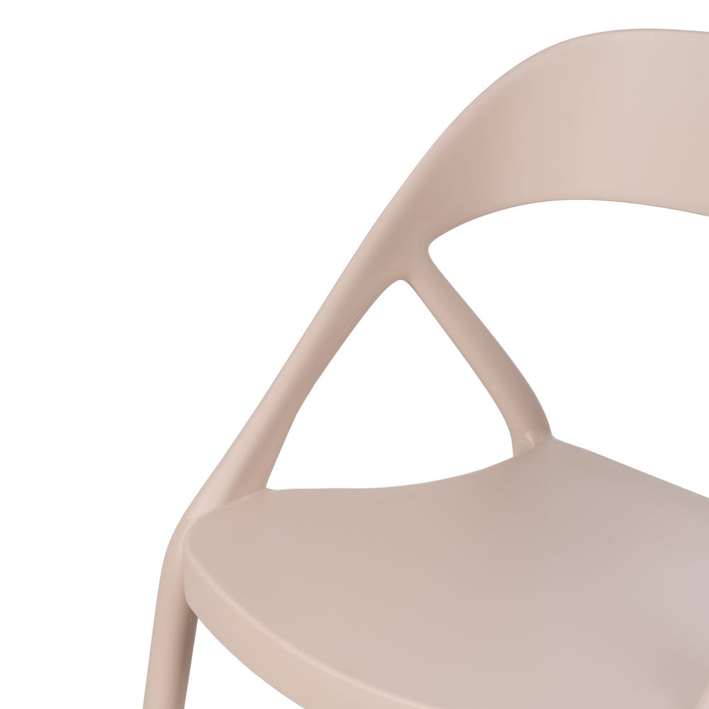 Cadeira de sala de estar em polipropileno taupe 54 x 51 x 81 cm (4 unidades) - Image 11