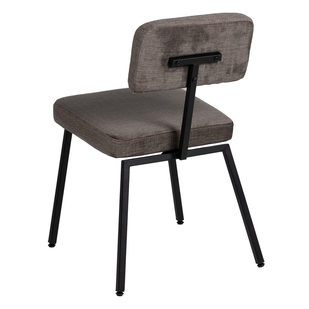 Cadeira Cinza Tecido-Metal Decoração. 42,50 x 55 x 77,50 cm (4 unidades) - Image 5