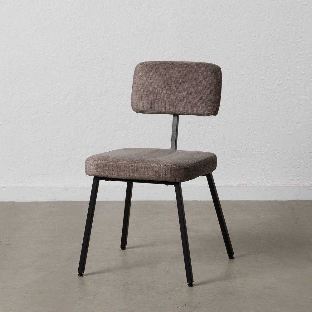 Cadeira Cinza Tecido-Metal Decoração. 42,50 x 55 x 77,50 cm (4 unidades) - Image 9