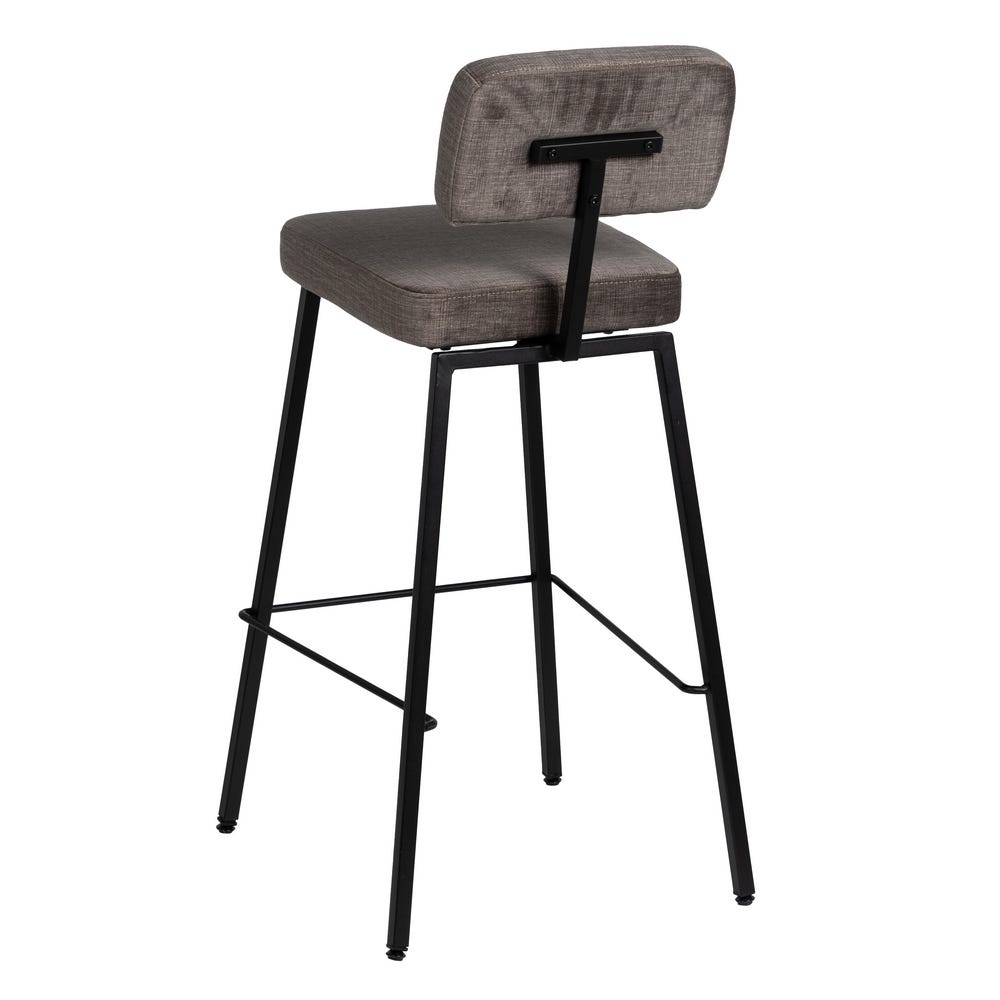 Banco Cinza Tecido-Metal Decoração. 39x50,50x103 cm (4 unidades) - Image 3