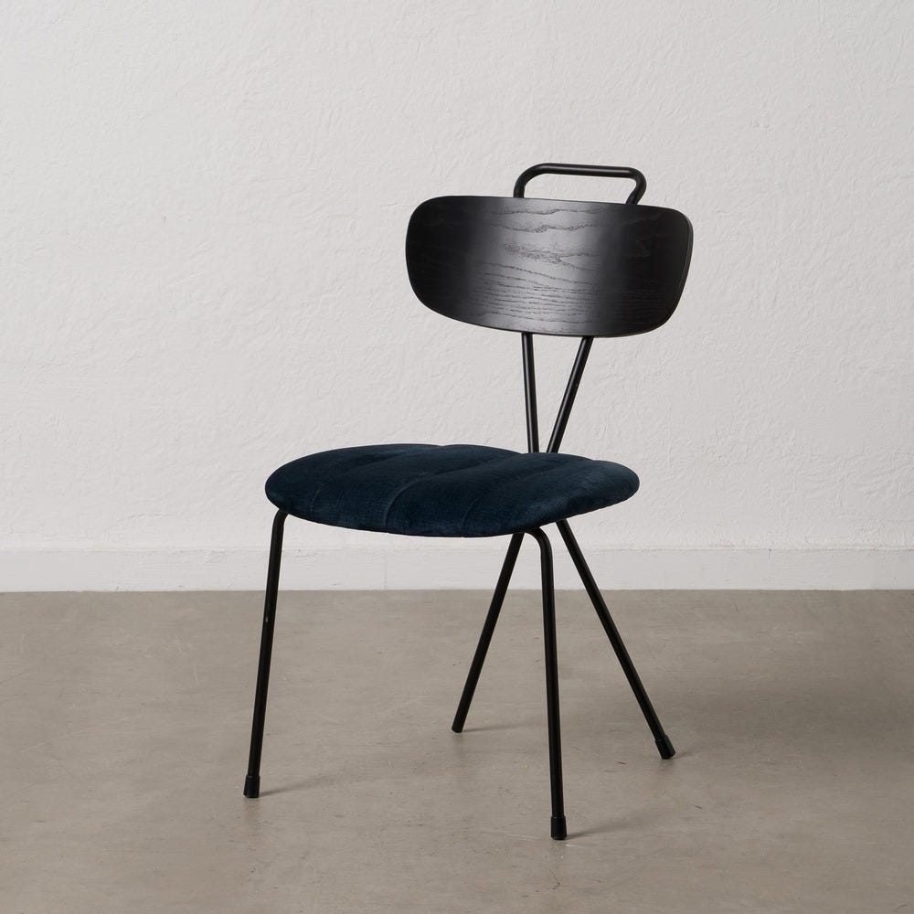 Cadeira Azul Tecido-Metal Decoração. 47,50 x 61 x 85 cm (4 unidades) - Image 10