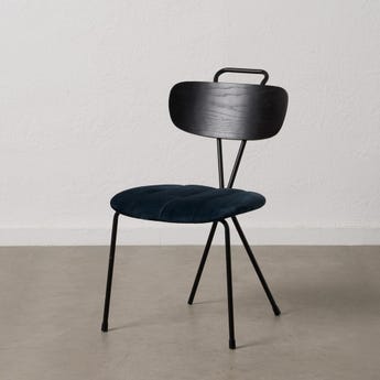 Cadeira Azul Tecido-Metal Decoração. 47,50 x 61 x 85 cm (4 unidades) - Image 8