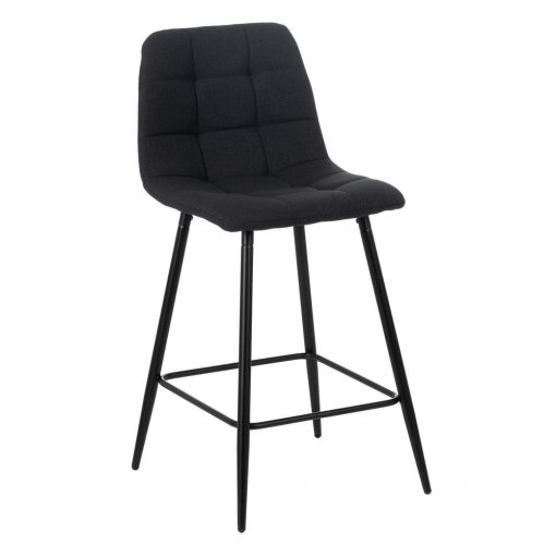 Banco de Sala Preto Tecido-Metal 45 X 55 X 92 Cm (4 unidades) - Image 14