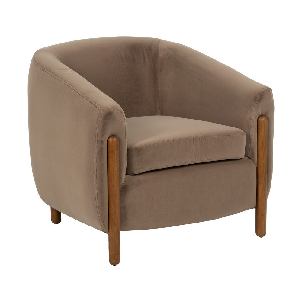 Cadeira de sala Taupe Old Tecido-Madeira 87 x 80 x 81 cm - Image 9