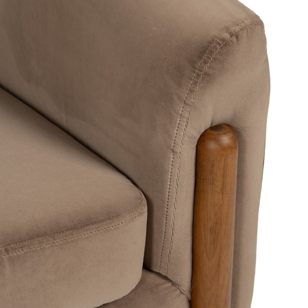 Cadeira de sala Taupe Old Tecido-Madeira 87 x 80 x 81 cm - Image 4