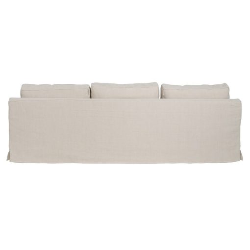Sofá 4 Lugares Creme Tecido-Madeira 260 X 100 X 83 Cm - Image 13